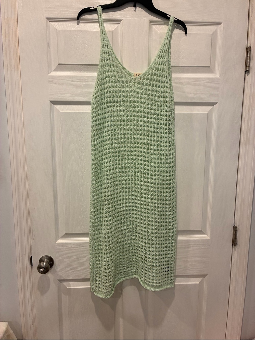 POL Mint Green Crochet Swim Coverup Dress